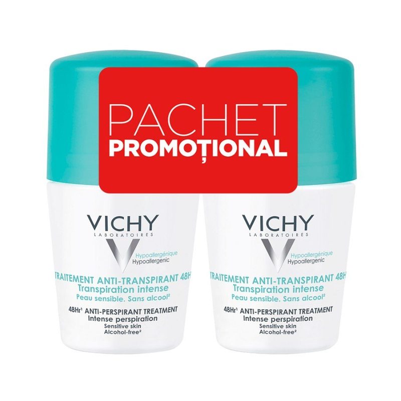 Vichy Deo Bipack Roll on Antiperspirant 48h Parfum 50ml Pachet Promotional