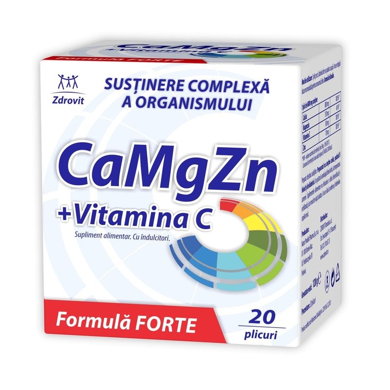 Ca Mg Zn+Vit C Formula Forte x 20plic Zdrovit