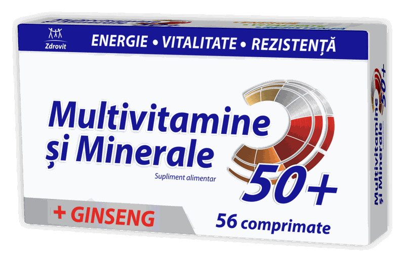 Multivit+Minerale+Ginseng 50+ x 56cpr Zdrovit