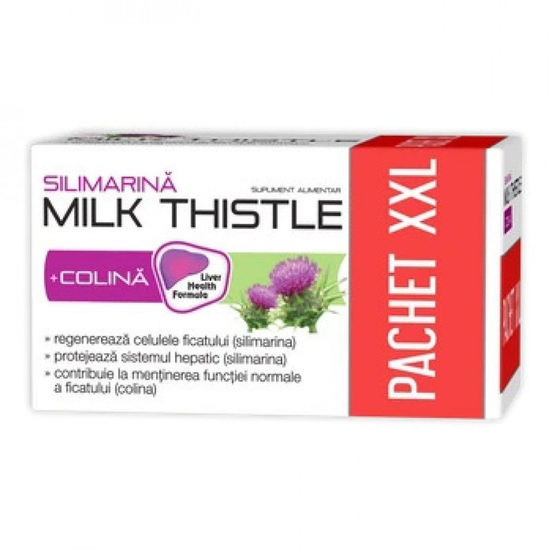 Milk Thistle Silimarina+Colina 1000mg x 120cps Zdrovit