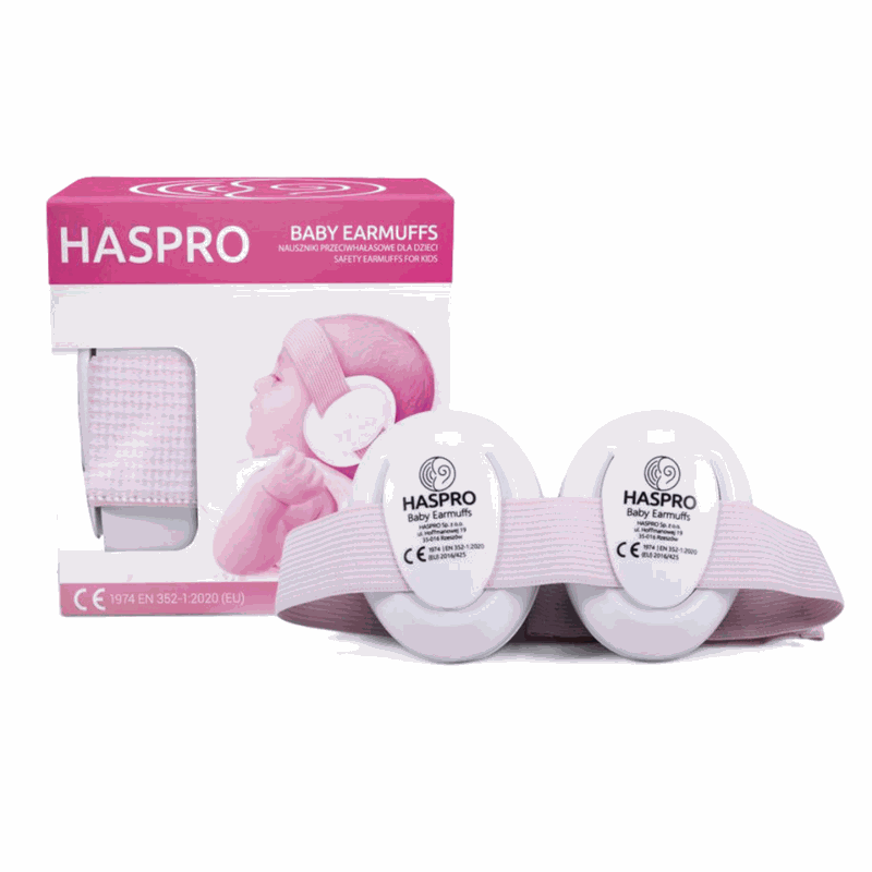 Haspro Casti Protectie Sugari si Copii 0-3ani Roz