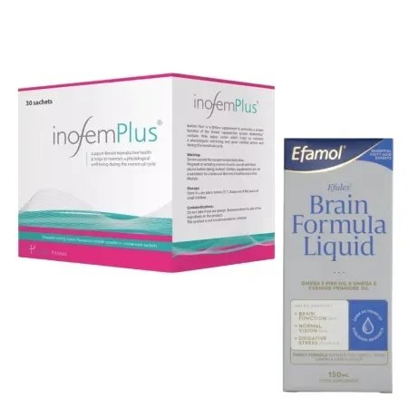 Inofem Plus x 30plic+Efalex Brain Formula 150ml Pachet Establo Pharma