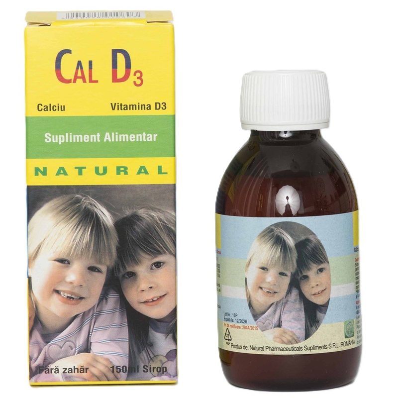 Natural Sirop Calciu si Vit D3 150ml