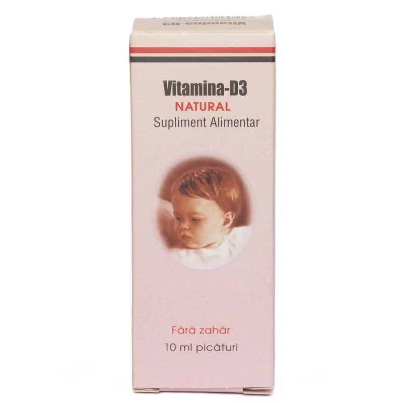 Natural Vit D3 picaturi 10ml