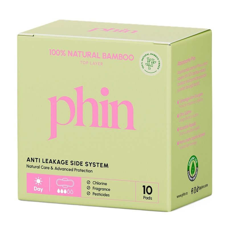 Absorbante Zilnice Bambus Natural x 10buc Phin