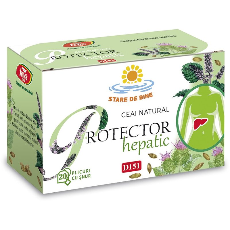 Fares Ceai Protector Hepatic D151 x 20plic cu snur