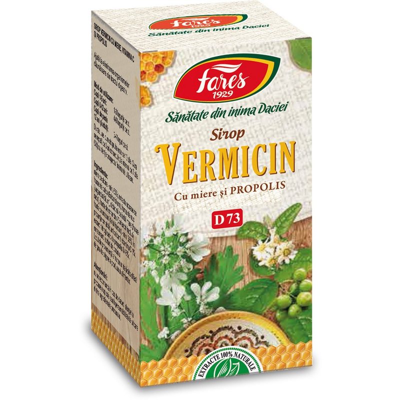 Fares Vermicin Sirop cu Miere si Propolis D73 100ml