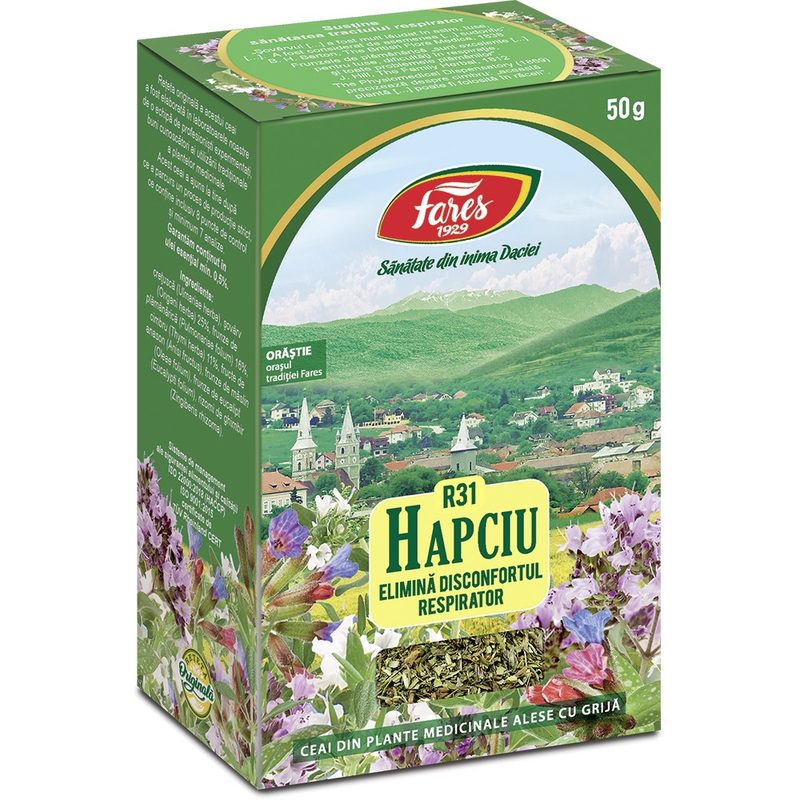 Fares Ceai Hapciu Elimina Disconfortul Respirator R31 50g vrac