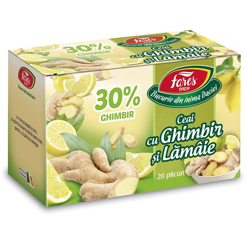 Fares Ceai Ghimbir 30% Ghimbir x 20plic