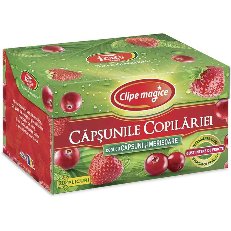 Fares Ceai Capsunile Copilariei cu Capsuni si Merisoare x 20plic