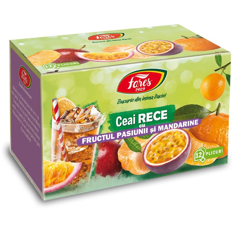 Fares Ceai Rece cu Fructul Pasiunii si Mandarine x 12plic
