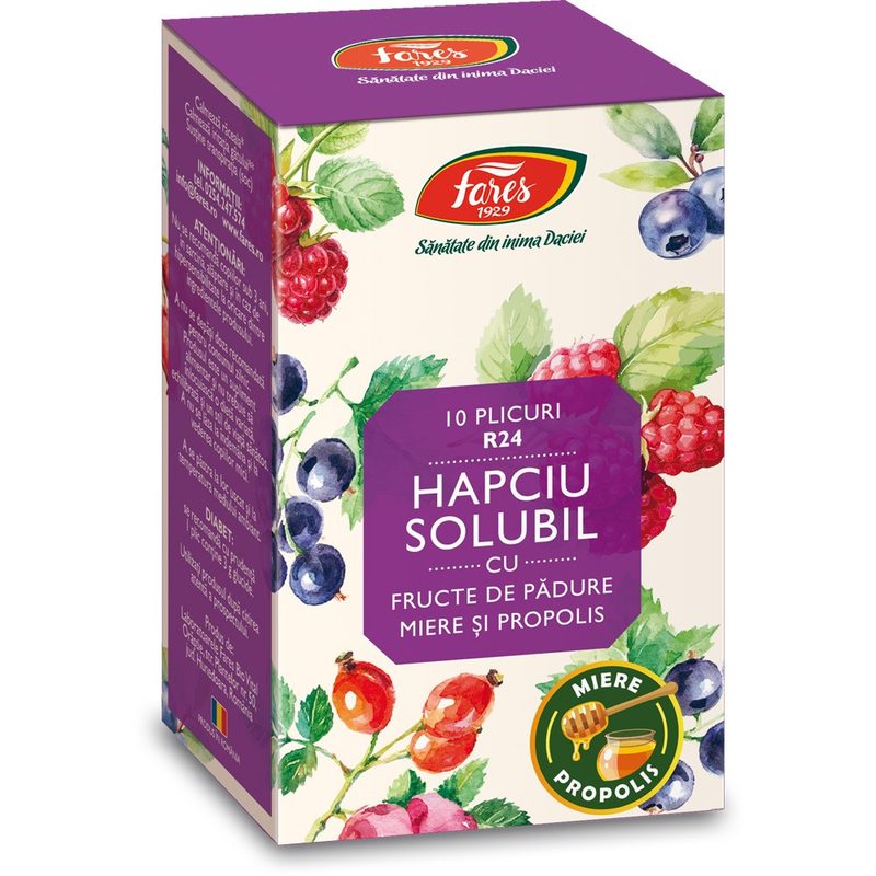 Fares Hapciu Solubil Fructe de Padure si Propolis R24 x 10plic