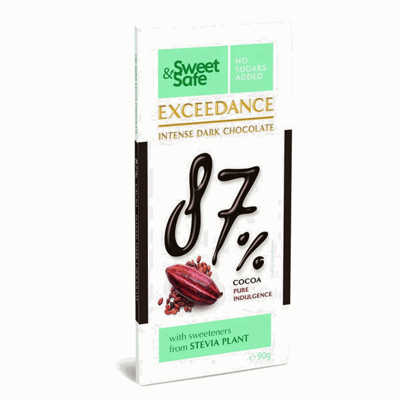 Sly Ciocolata Intens Amaruie 87% Stevia Exceedance 90g