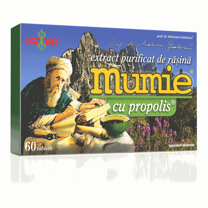 Extract Purificat de Rasina Mumie cu Propolis x 60cpr Damar