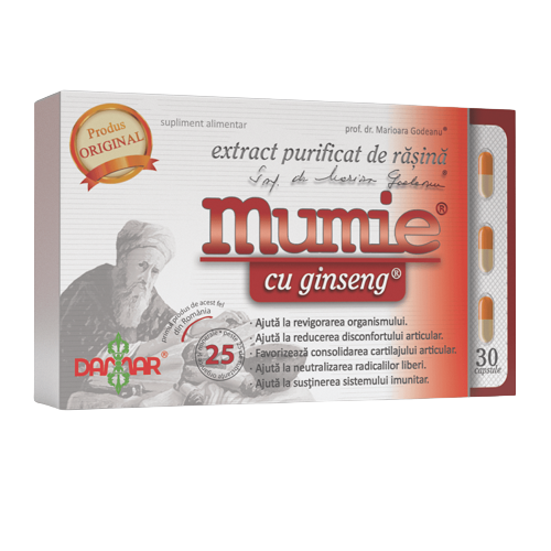 Extract Purificat de Rasina Mumie cu Ginseng x 30cps Damar