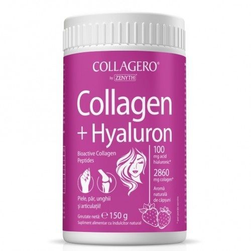 Collagen + Hyaluron cu Aroma de Capsuni 150g Zenyth