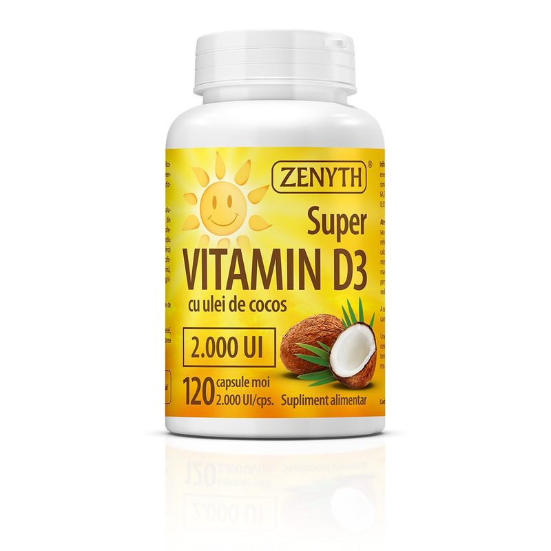 Super Vitamina D3 D3 2000UI x 120cps Zenyth