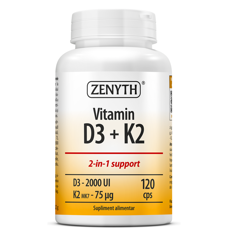 Vitamina D3+K2 x 120cps Zenyth