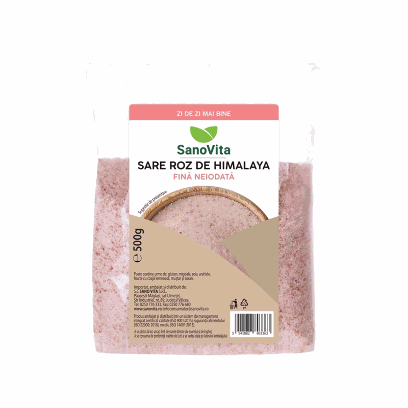 Sanovita Sare Roz de Himalaya Fina 500g