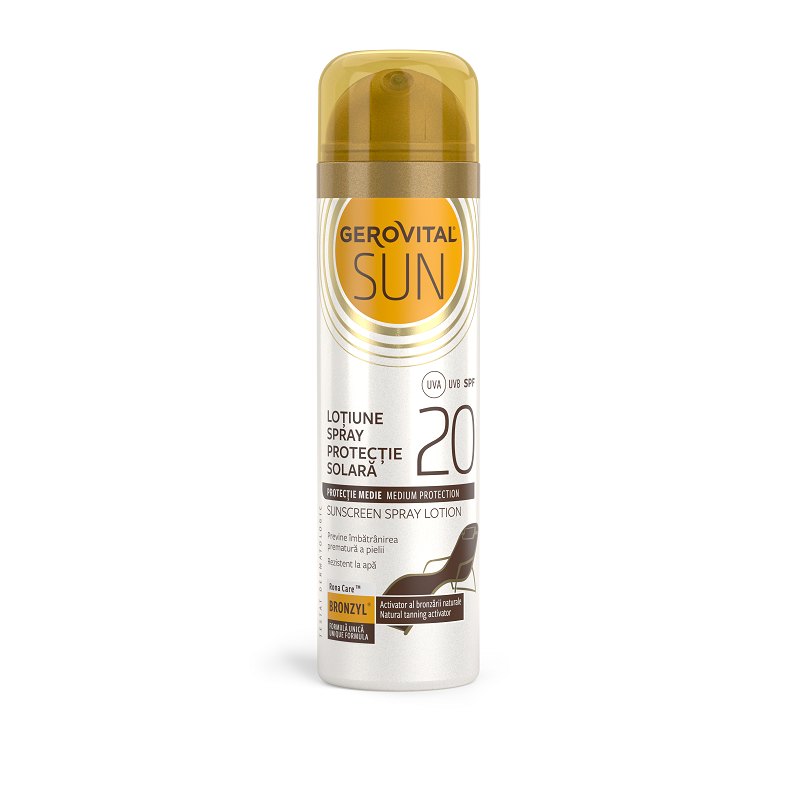 Gerovital Sun Lotiune Spray Protectie SPF20 150ml