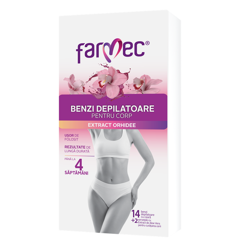 Farmec Benzi Depilatoare Corp Orhidee (7x2)+2serv