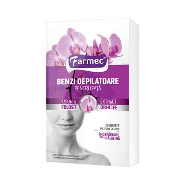 Farmec Benzi Depilatoare Fata Orhidee (10x2)+2serv