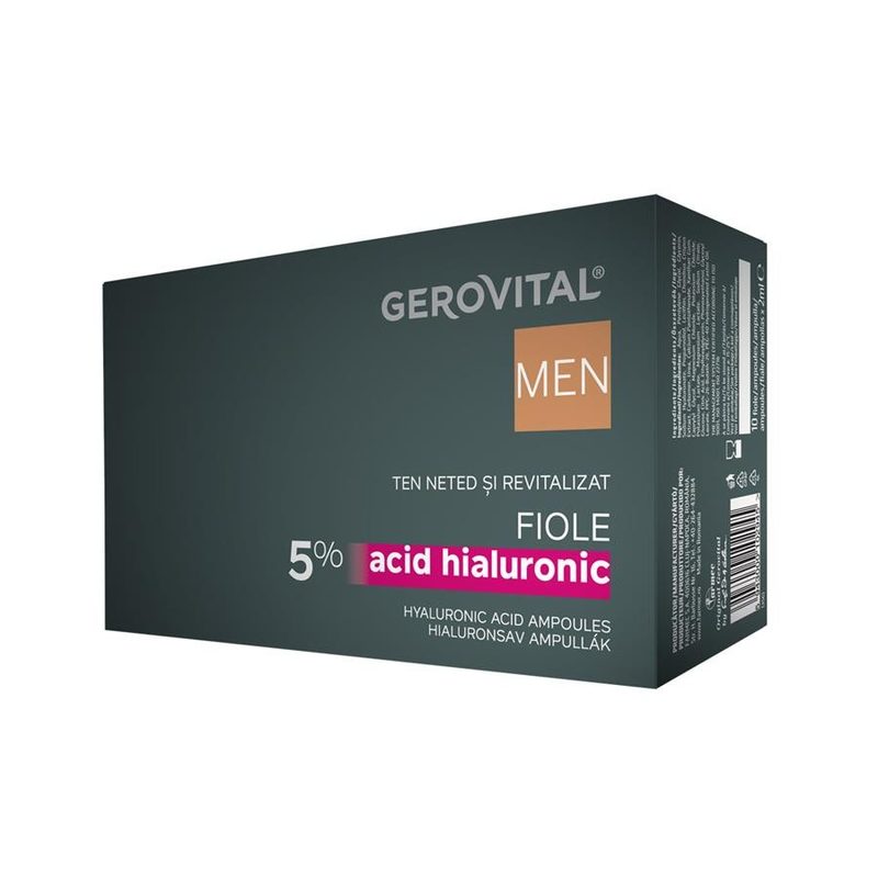 Gerovital Men Fiole Tratament Acid Hialuronic 5% 2ml x 10fi
