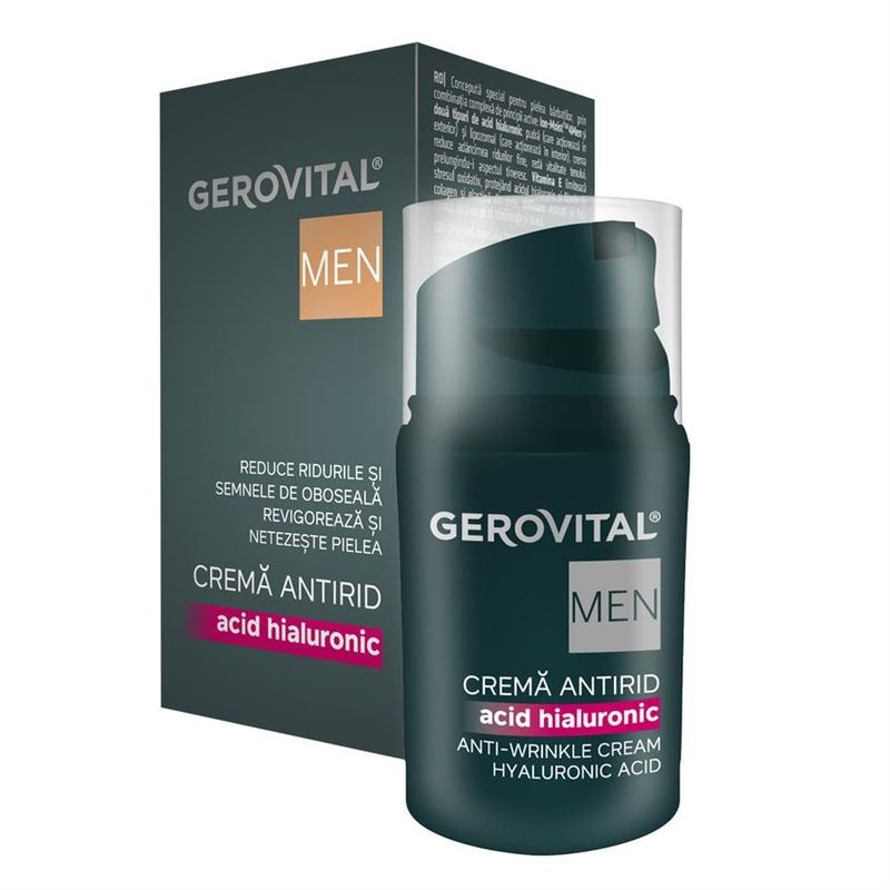 Gerovital Men Crema Antirid Acid Hialuronic 30ml