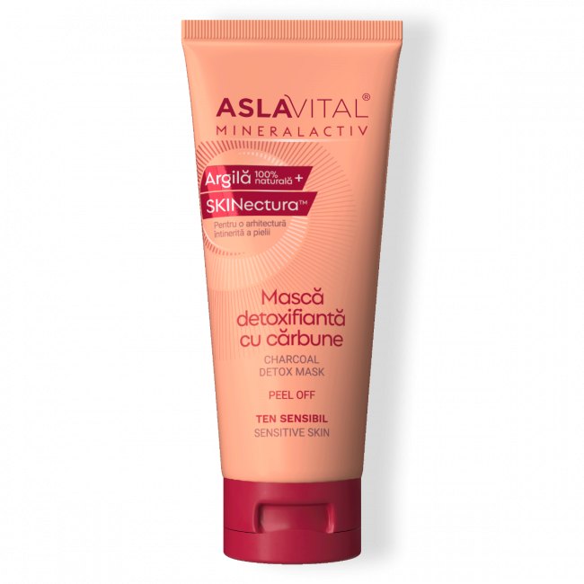 Aslavital Mineralactiv Masca Detoxifianta cu Carbune 100ml