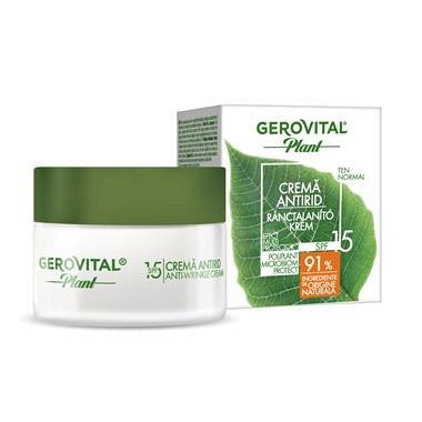 Gerovital Plant Crema Antirid Poliplant Microbiom Protect SPF15 50ml
