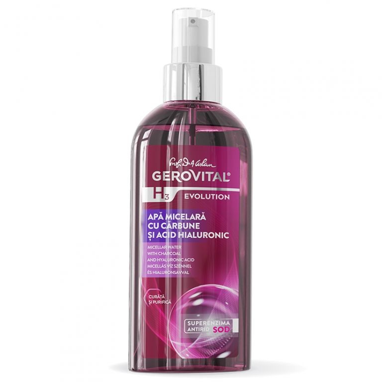 Gerovital H3 Evolution Apa Micelara cu Carbune si AH 150ml