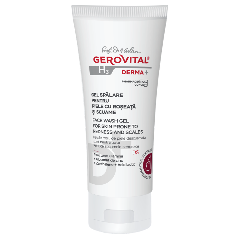 Gerovital H3 Derma+ Gel Spalare Piele cu Roseata si Scuame 150ml