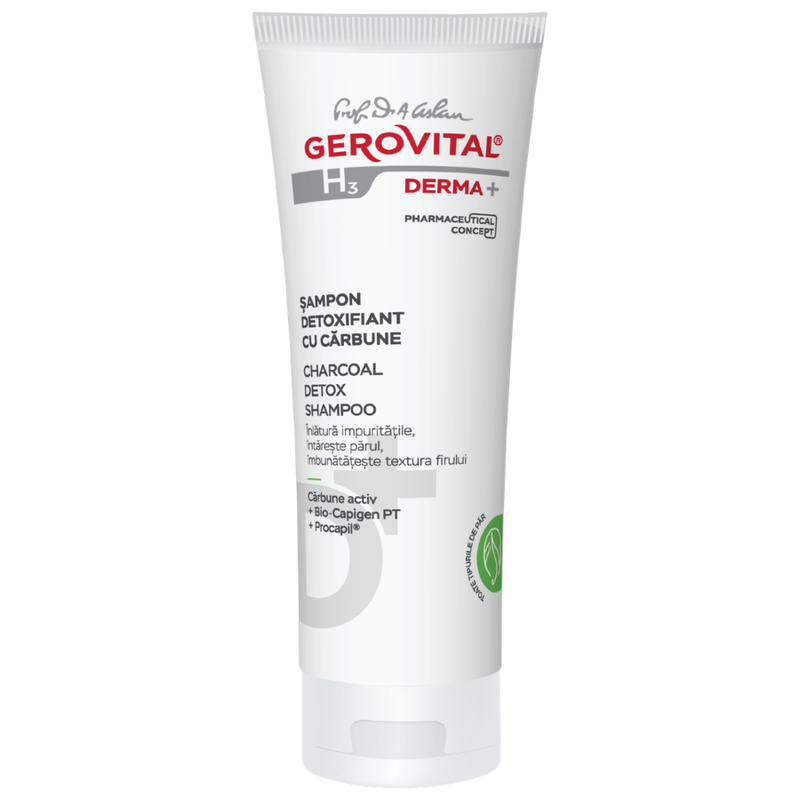 Gerovital H3 Derma+ Sampon Detoxifiant cu Carbune 200ml