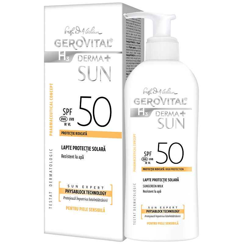 Gerovital H3 Derma+ Sun Lapte Protectie Solara SPF50 150ml