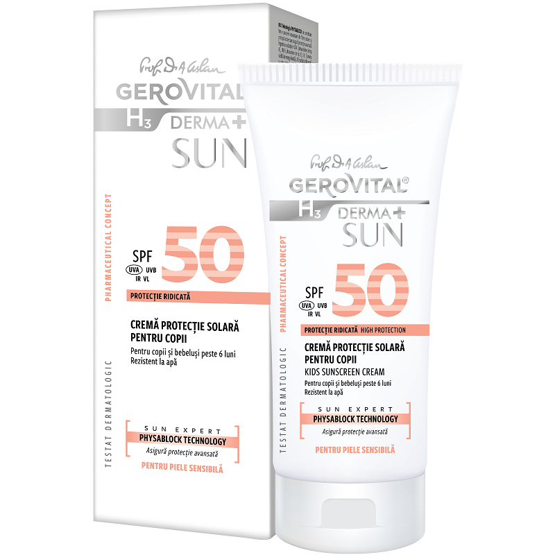 Gerovital H3 Derma+ Sun Crema Protectie Solara Copii SPF50 100ml