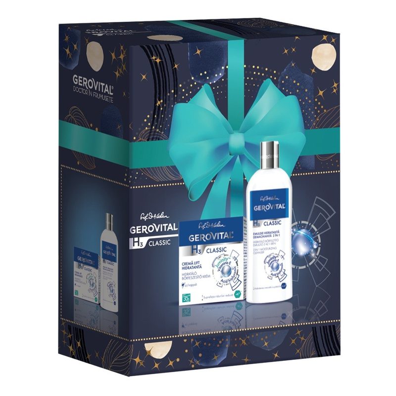 Gerovital H3 Classic Caseta Cr Lift Hidr de Zi 50ml+Emulsie Dem 2in1 200ml