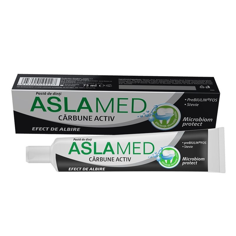 Aslamed Pasta Dinti Carbune Activ 75ml