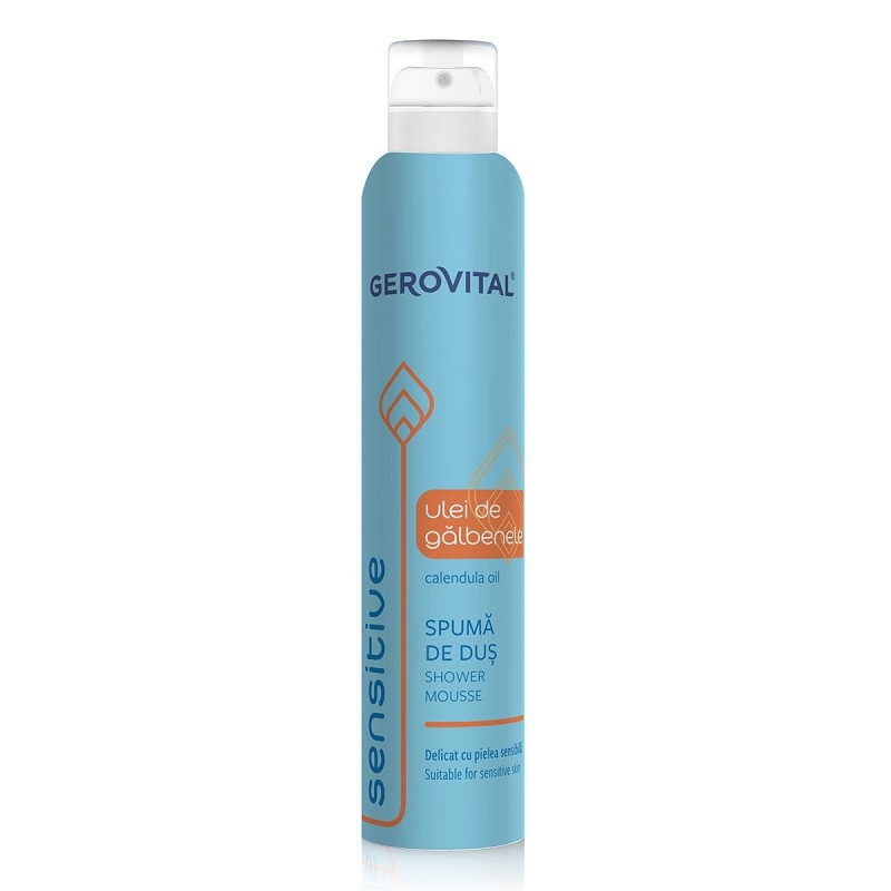 Gerovital Sensitive Spuma Dus cu Ulei de Galbenele 200ml