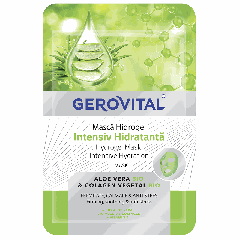 Gerovital Masca Hidrogel Intensiv Hidratanta Aloe Vera Bio & Colagen Vegetal Bio