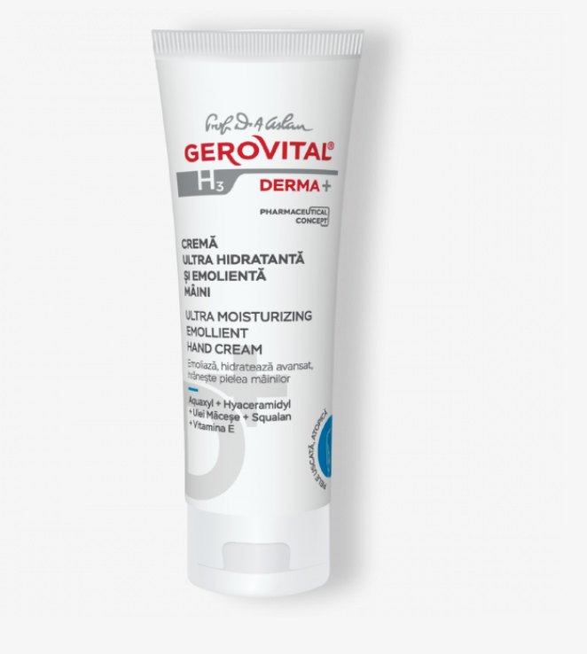 Gerovital H3 Derma+ Crema Ultra Hidratanta si Emolienta Maini 100ml
