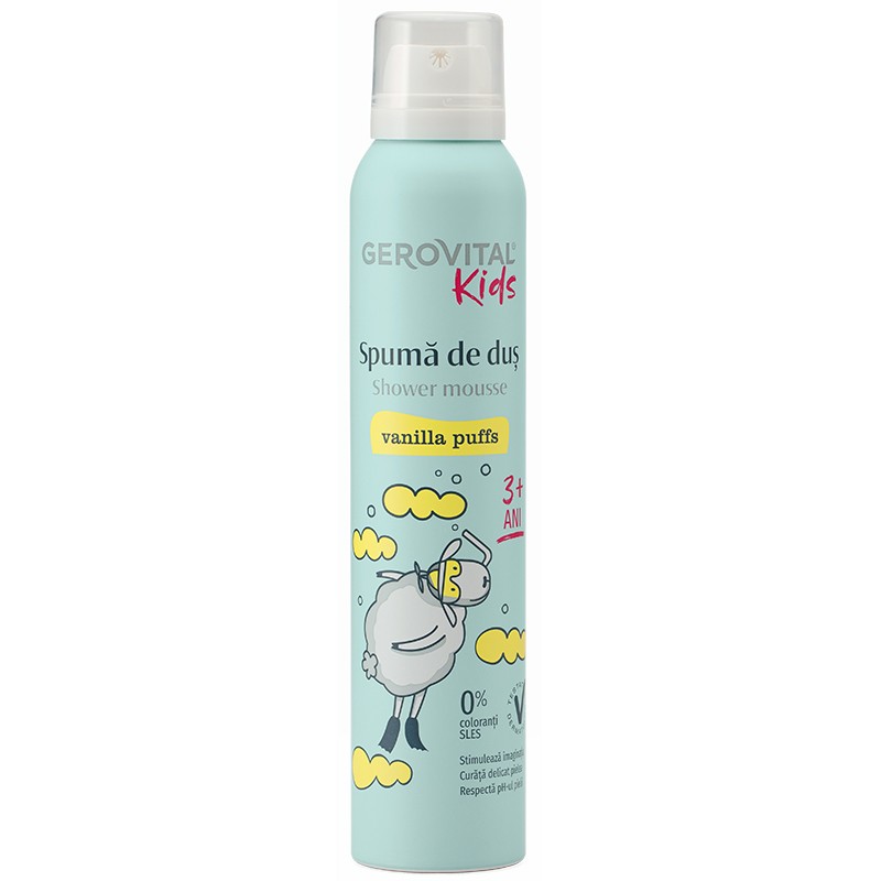 Gerovital Kids Spuma de Dus Vanilla Puffs 200ml