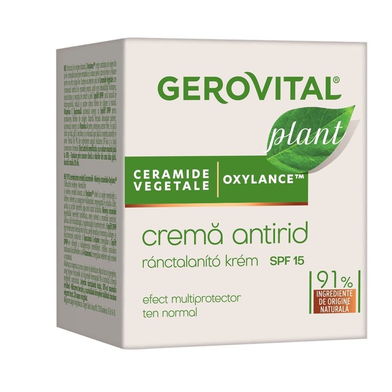 Gerovital Plant Crema Antirid Ceramide Vegetale si Oxylance SPF15 50ml