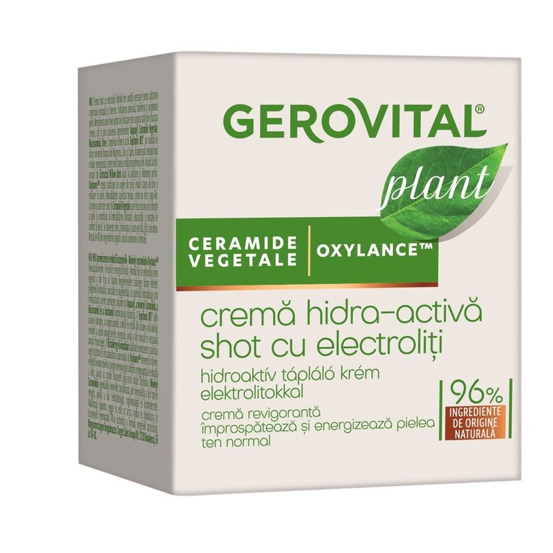 Gerovital Plant Crema Hidra-Activa Shot cu Electroliti Ceramide Vegetale si Oxylance 50ml