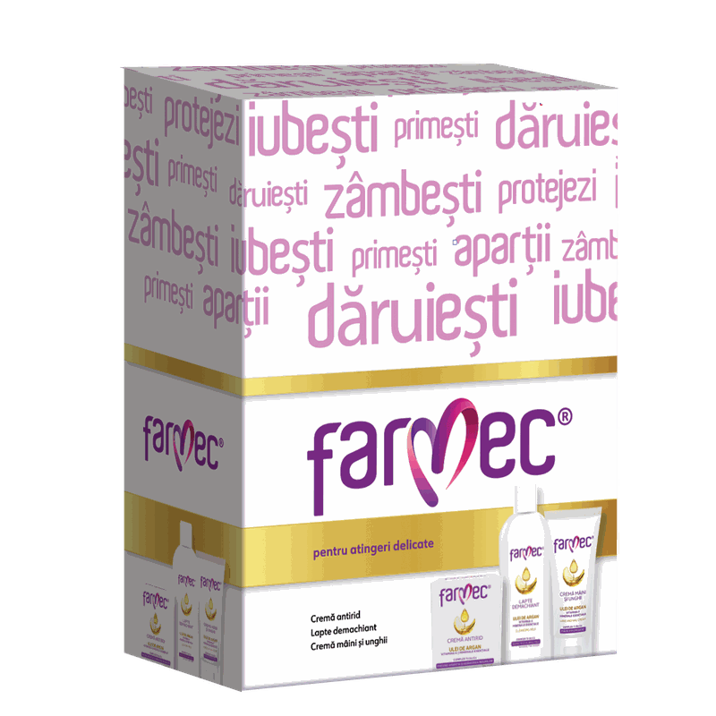 Farmec 44690 Caseta Crema Maini si Unghii 100ml+Crema Antirid 50ml+Lapte Dem 150ml