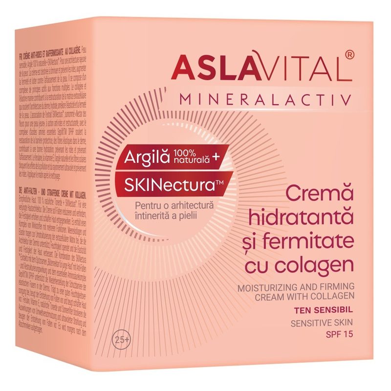 Aslavital Mineralactiv Crema Hidratanta si Fermitate cu Colagen 50ml