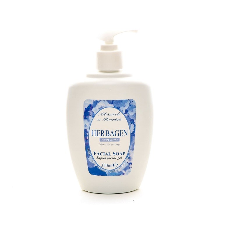 Herbagen Sapun Lichid Facial cu Extract de Albastrele si Glicerina 350ml