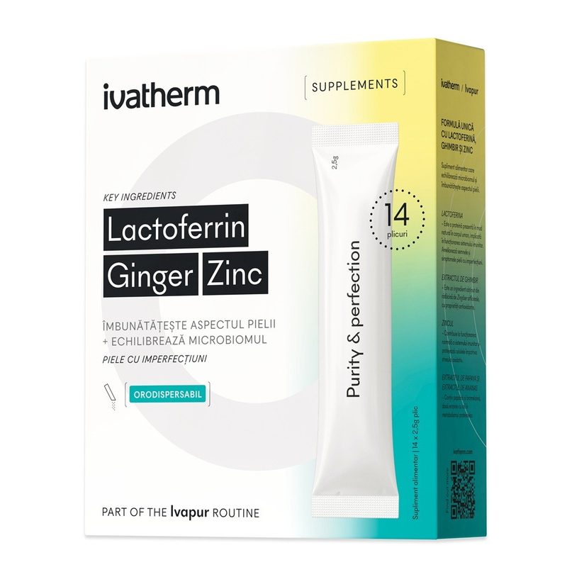 Ivatherm Lactoferrin Ginger Zinc x 14plic