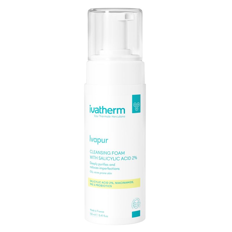 Ivatherm Ivapur Spuma de Curatare cu Ac Salicilic 2% 160ml