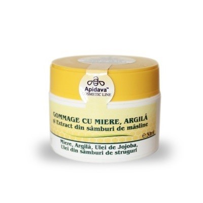 Apidava Gommage cu Miere Argila si Extract din Samburi de Masline 50ml