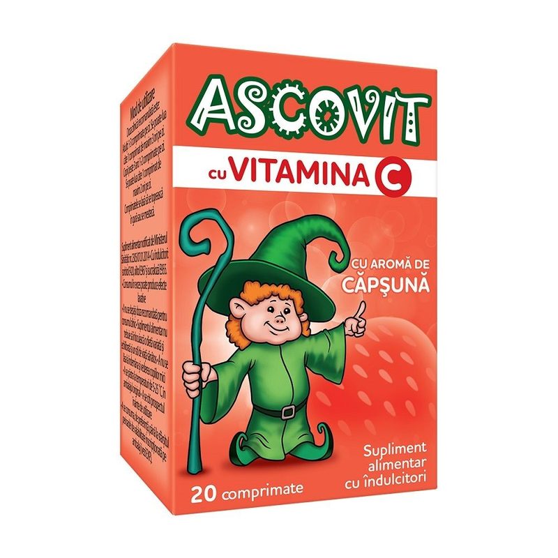 Ascovit Capsuni 100mg x 20cpr mast Omega Pharma